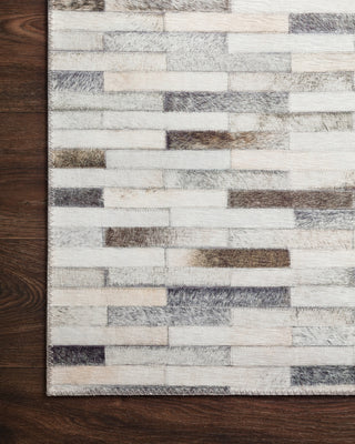 Loloi Maddox MAD-01 Ivory/Grey Area Rug Corner Image