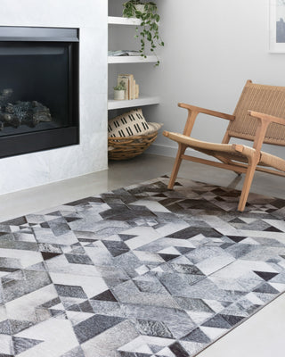 Loloi Maddox MAD-03 Grey/Ivory Area Rug Lifestyle Image Feature