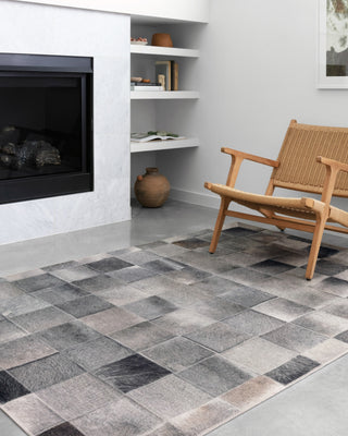 Loloi Maddox MAD-06 Charcoal/Grey Area Rug Lifestyle Image Feature