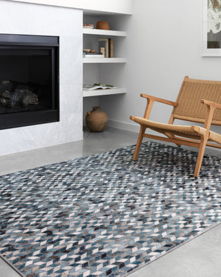 Loloi Maddox MAD-08 Ocean/Grey Area Rug Lifestyle Image Feature
