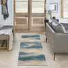 Nourison Maxell MAE06 Ivory/Teal Area Rug by Home Corner Image