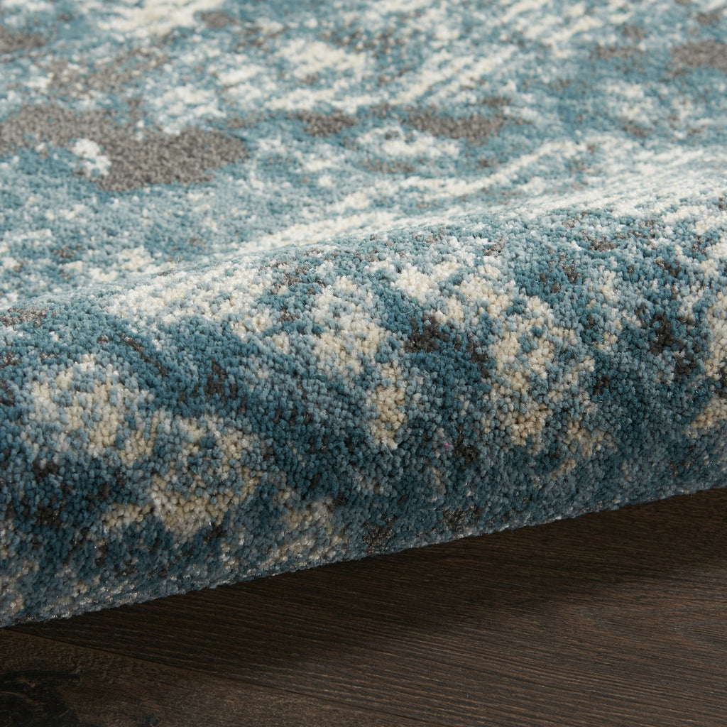 Nourison Maxell MAE08 Ivory/Teal Area Rug by Home Corner Image