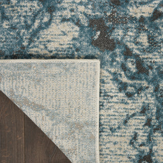 Nourison Maxell MAE08 Ivory/Teal Area Rug by Home Corner Image