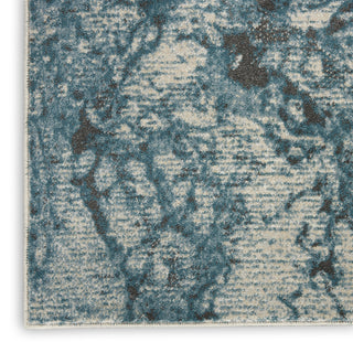 Nourison Maxell MAE08 Ivory/Teal Area Rug by Home Texture Image