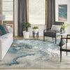 Nourison Maxell MAE08 Ivory/Teal Area Rug by Home Room Image Feature