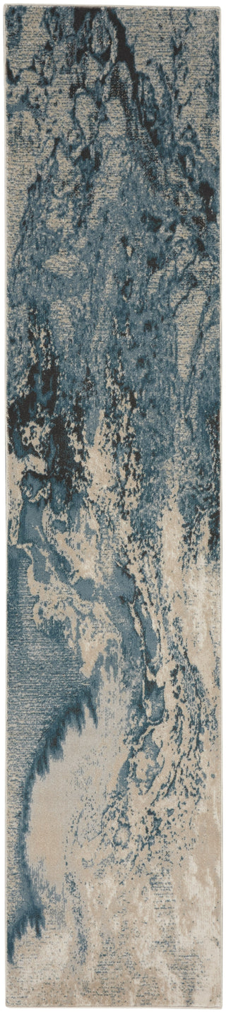 Nourison Maxell MAE08 Ivory/Teal Area Rug by Home Main Image