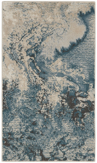 Nourison Maxell MAE08 Ivory/Teal Area Rug by Home Main Image