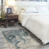Nourison Maxell MAE08 Ivory/Teal Area Rug by Home Corner Image