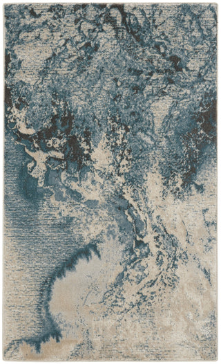 Nourison Maxell MAE08 Ivory/Teal Area Rug by Home Main Image