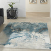Nourison Maxell MAE08 Ivory/Teal Area Rug by Home Corner Image