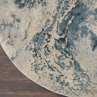 Nourison Maxell MAE08 Ivory/Teal Area Rug by Home Detail Image