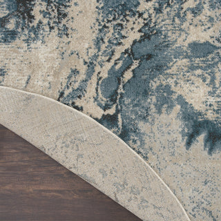 Nourison Maxell MAE08 Ivory/Teal Area Rug by Home Corner Image