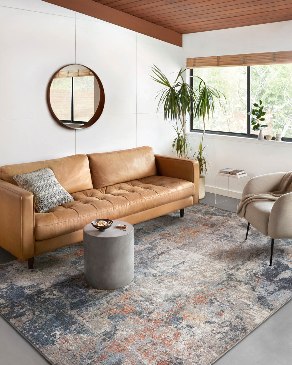 Loloi II Maeve MAE-01 Silver/Apricot Area Rug Lifestyle Image Feature