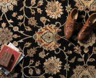 Loloi Majestic MM-01 Black/Ivory Area Rug Room Scene Feature