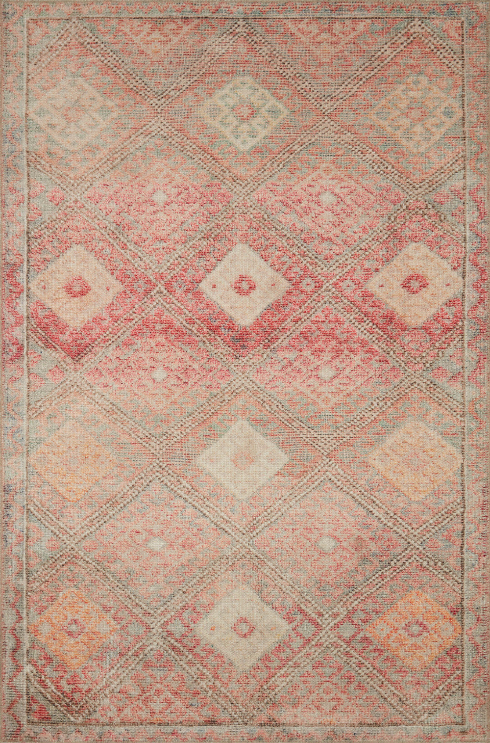 Loloi Malik MAL-01 Dove/Sunset Area Rug by Justina Blakeney