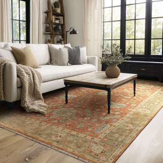 Karastan Sundar Mandir Rust Area Rug Lifestyle Image Feature