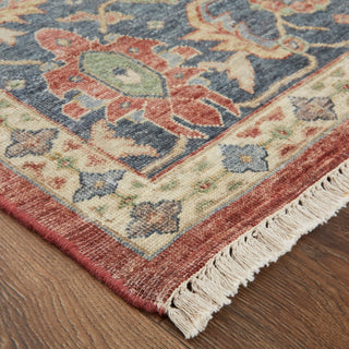 Havila Fine Rugs Mughal H1762 Red/Blue Area Rug