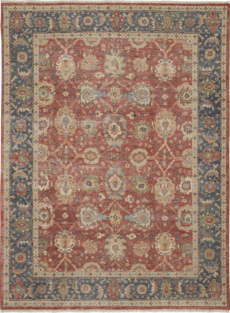 Havila Fine Rugs Mughal H1762 Red/Blue Area Rug