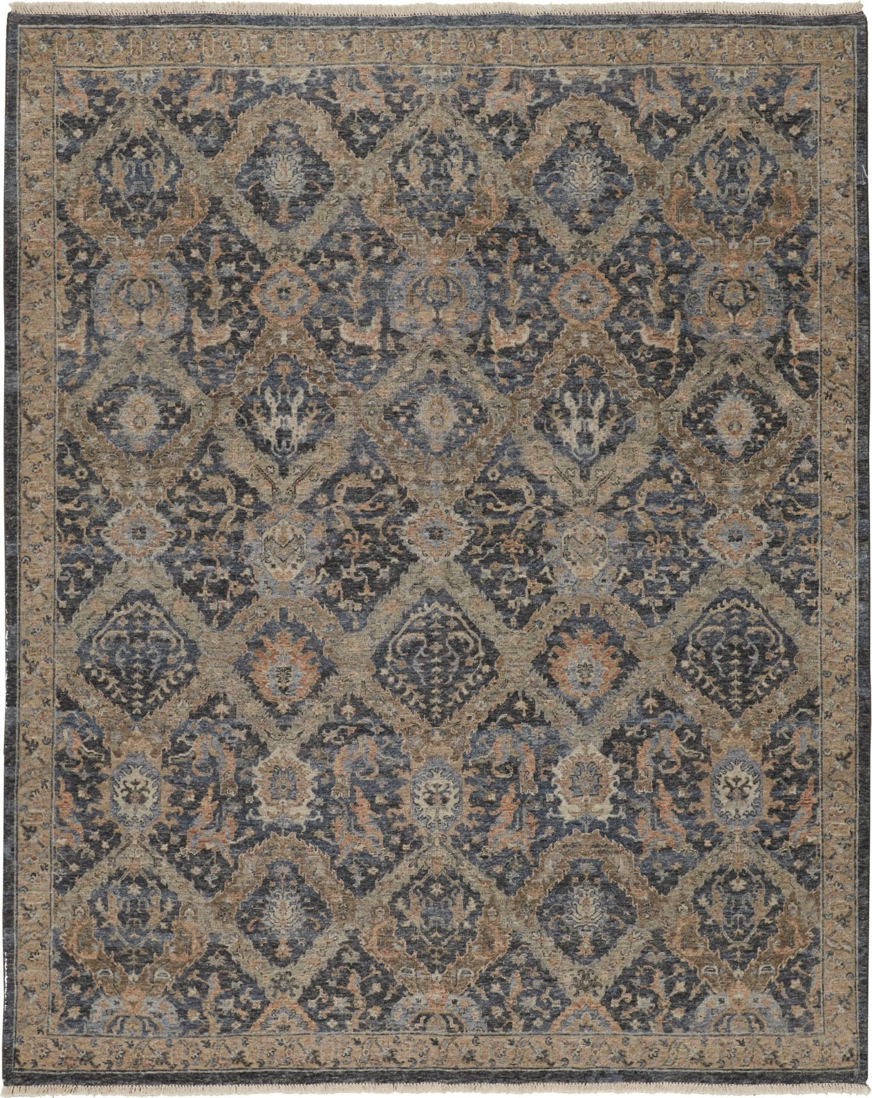 Havila Fine Rugs Mughal H1772 Blue/Gold Area Rug – Incredible Rugs and ...