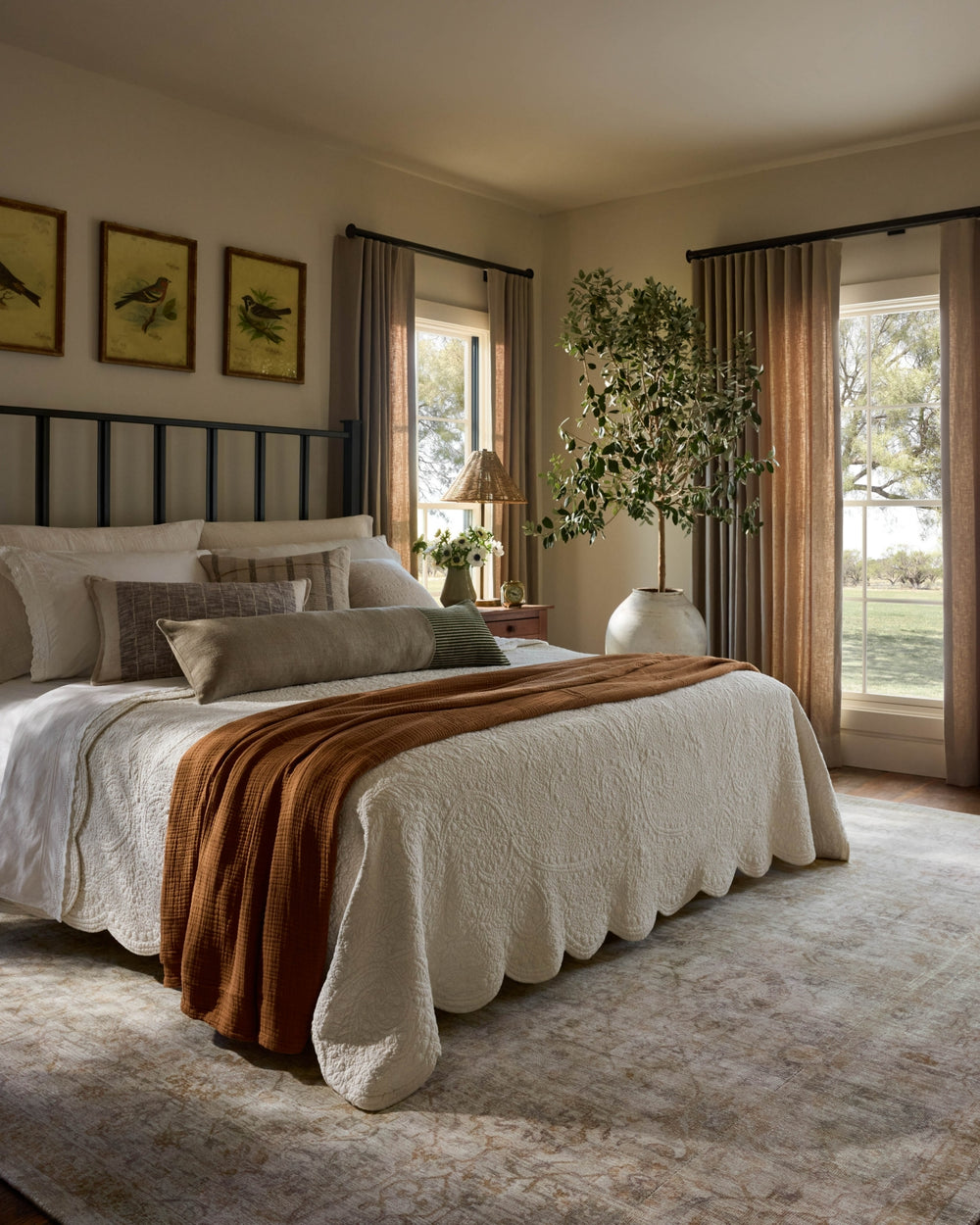 Loloi Marcella MAC-01 Sage / Gold Area Rug Lifestyle Image Feature