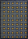 Joy Carpets Any Day Matinee Marquee Star Blue Area Rug