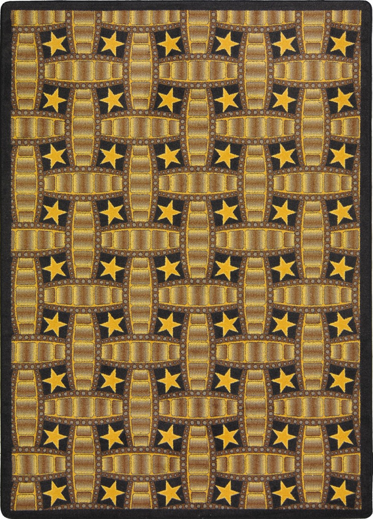 Joy Carpets Any Day Matinee Marquee Star Chocolate Area Rug