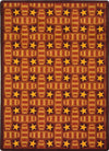 Joy Carpets Any Day Matinee Marquee Star Red Area Rug