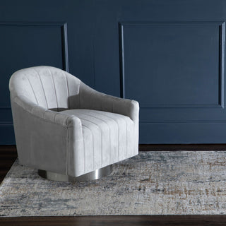 Karastan Tryst Marseille Grey Area Rug Room Scene Image Feature