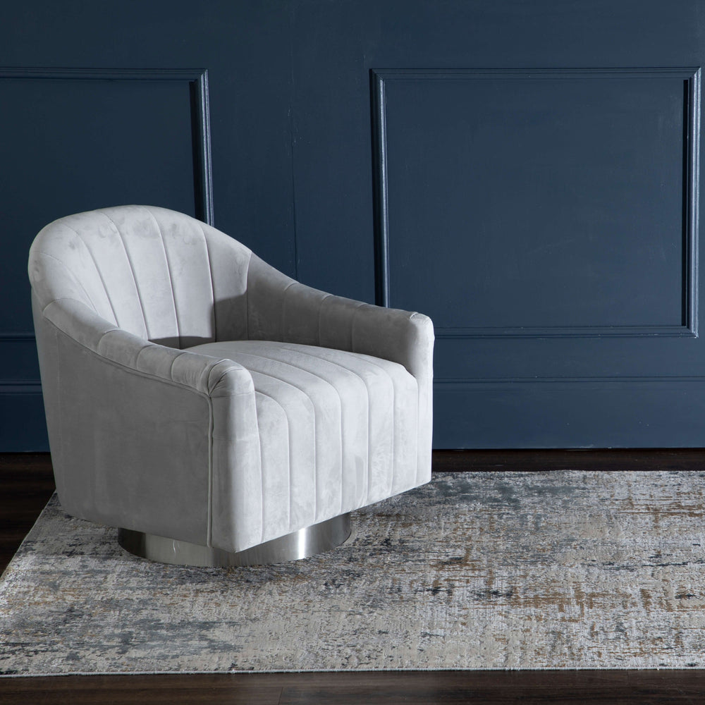 Karastan Tryst Marseille Grey Area Rug Room Scene Image Feature