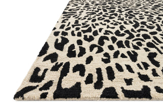 Loloi Masai MAS-02 Black/Ivory Area Rug Corner Image