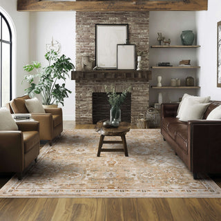 Karastan Persepolis Masiri Almond Area Rug Lifestyle Image Feature
