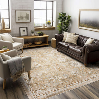 Karastan Persepolis Masiri Almond Area Rug Lifestyle Image Feature