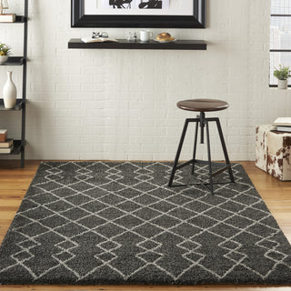 Nourison Martil MAT01 Charcoal Area Rug Corner Image
