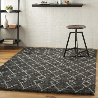 Nourison Martil MAT01 Charcoal Area Rug Room Image Feature