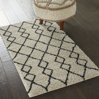 Nourison Martil MAT01 Ivory/Charcoal Area Rug Corner Image