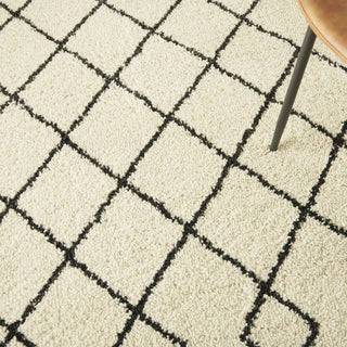 Nourison Martil MAT01 Ivory/Charcoal Area Rug Corner Image