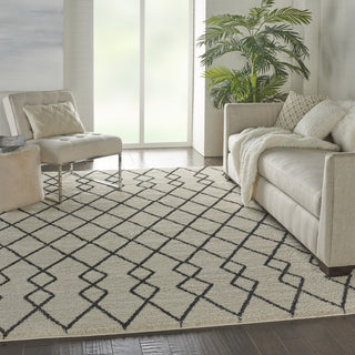 Nourison Martil MAT01 Ivory/Charcoal Area Rug Room Image Feature