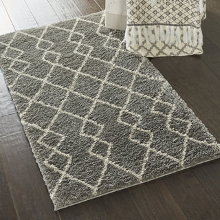 Nourison Martil MAT01 Silver Area Rug Corner Image
