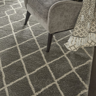 Nourison Martil MAT01 Silver Area Rug Corner Image
