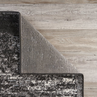 LR Home Matrix 81173 Jet Black/Titanium Area Rug Lifestyle Image Feature