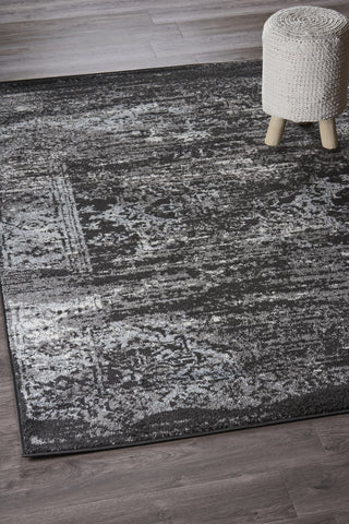 LR Home Matrix 81173 Jet Black/Titanium Area Rug Lifestyle Image Feature