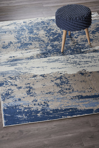 LR Home Matrix 81201 Light Beige/Soft Blue Area Rug Lifestyle Image Feature