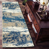 LR Home Matrix 81201 Light Beige/Soft Blue Area Rug Lifestyle Image Feature