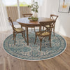 Dalyn Marbella MB5 Mineral Blue Area Rug Round Lifestyle Image Feature