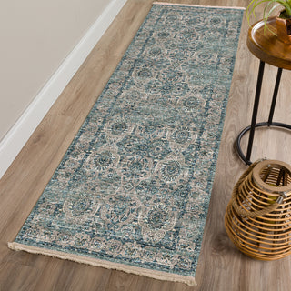 Dalyn Marbella MB5 Mineral Blue Area Rug Runner Lifestyle Image Feature