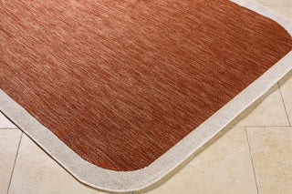 Livabliss Miami Beach MBH-2305 Burnt Orange Area Rug Corner Shot