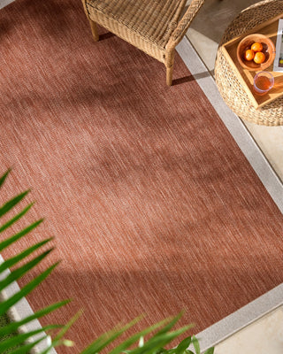 Livabliss Miami Beach MBH-2305 Burnt Orange Area Rug Room Scene
