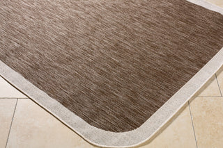 Livabliss Miami Beach MBH-2307 Dark Brown Area Rug Corner Shot