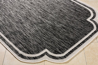 Livabliss Miami Beach MBH-2309 Black Area Rug Corner Shot