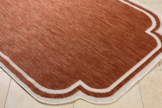 Livabliss Miami Beach MBH-2313 Burnt Orange Area Rug Corner Shot